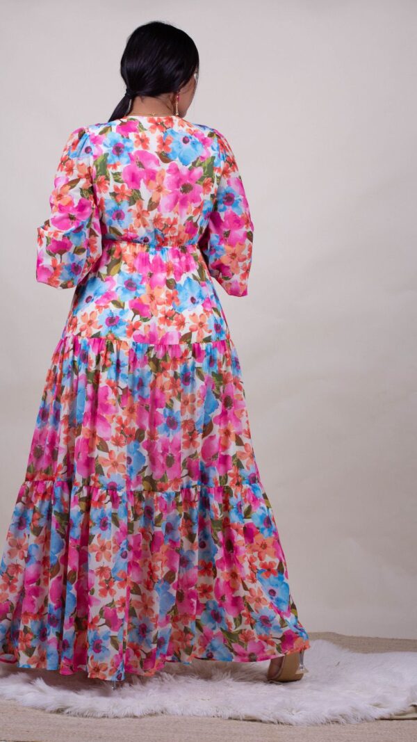 Vestido estampado flores