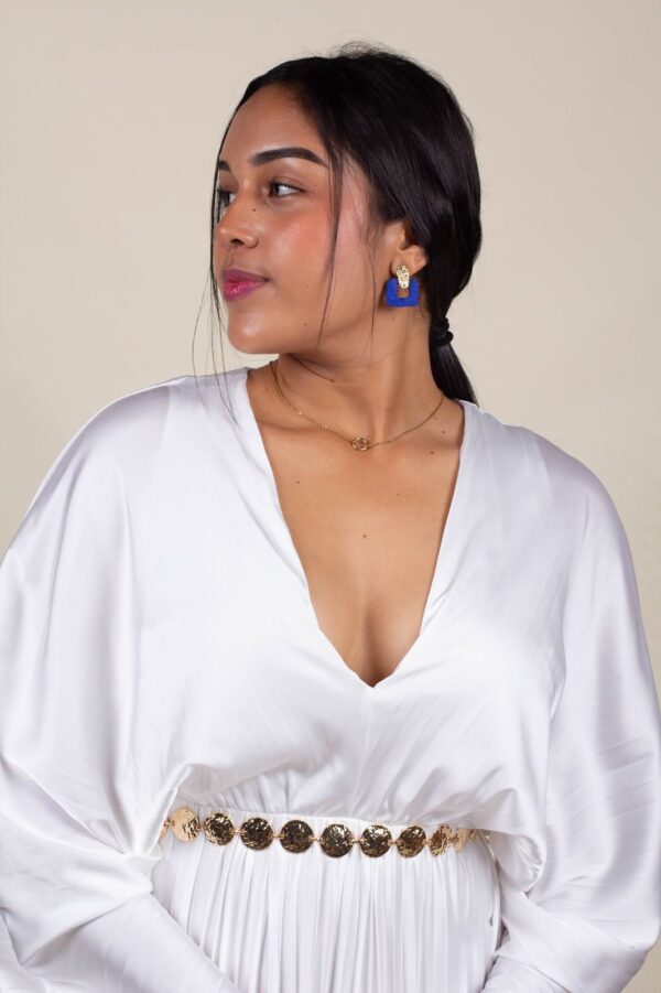 Vestido blanco estampado