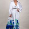 Vestido blanco estampado