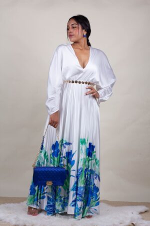 Vestido blanco estampado