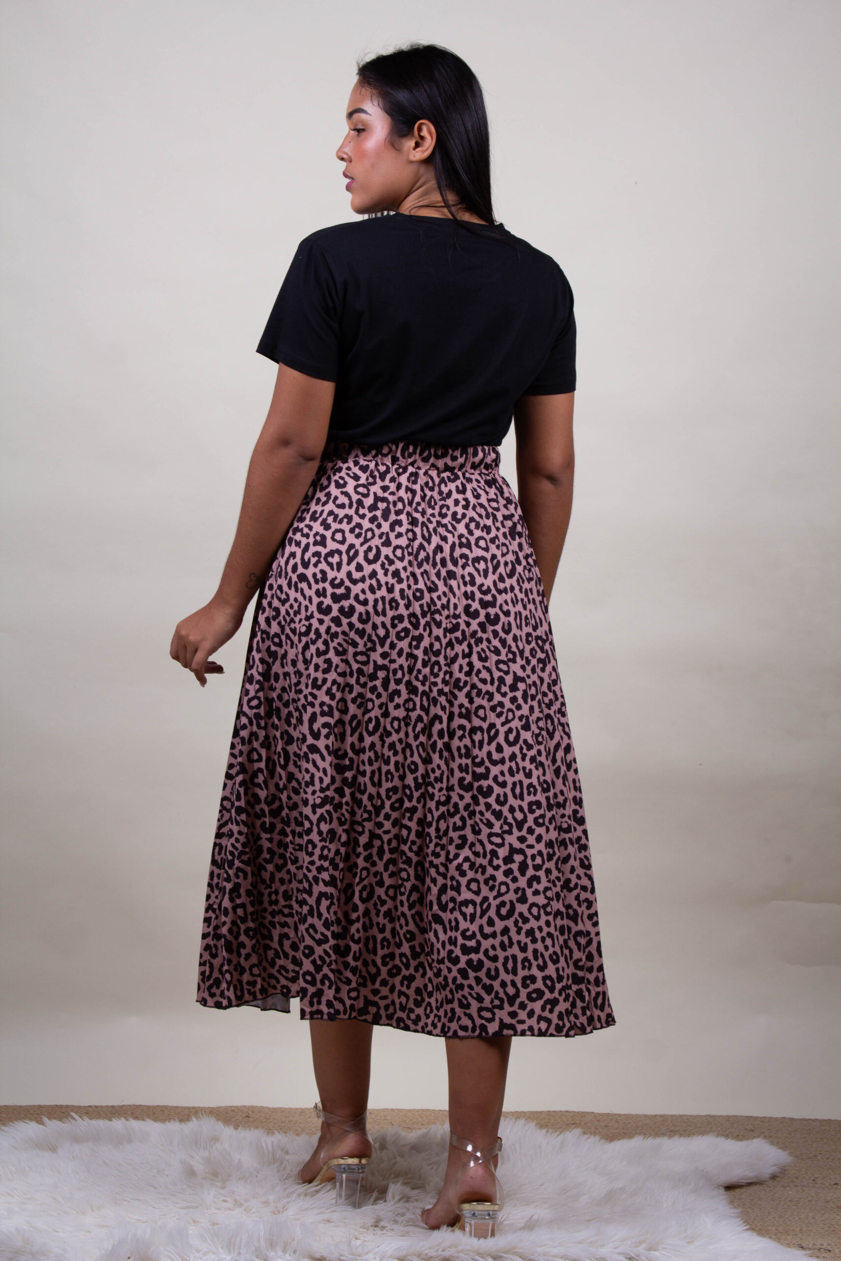 Falda larga print
