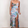 Vestido menta estampado