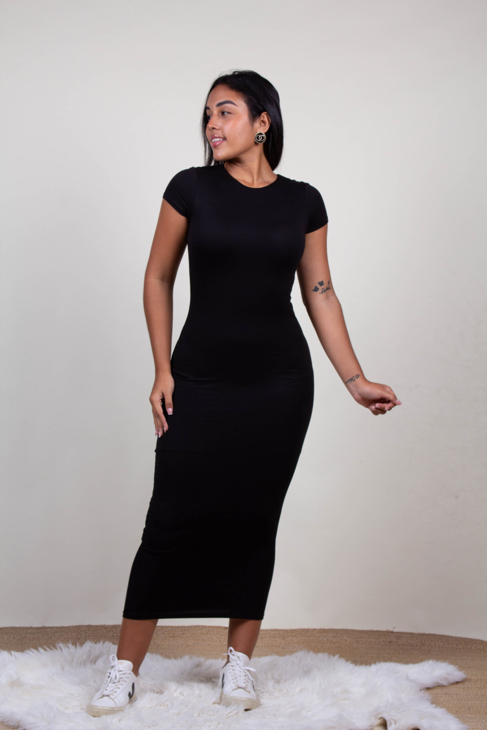 Vestido negro largo