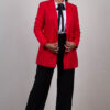 Blazer azul y rojo