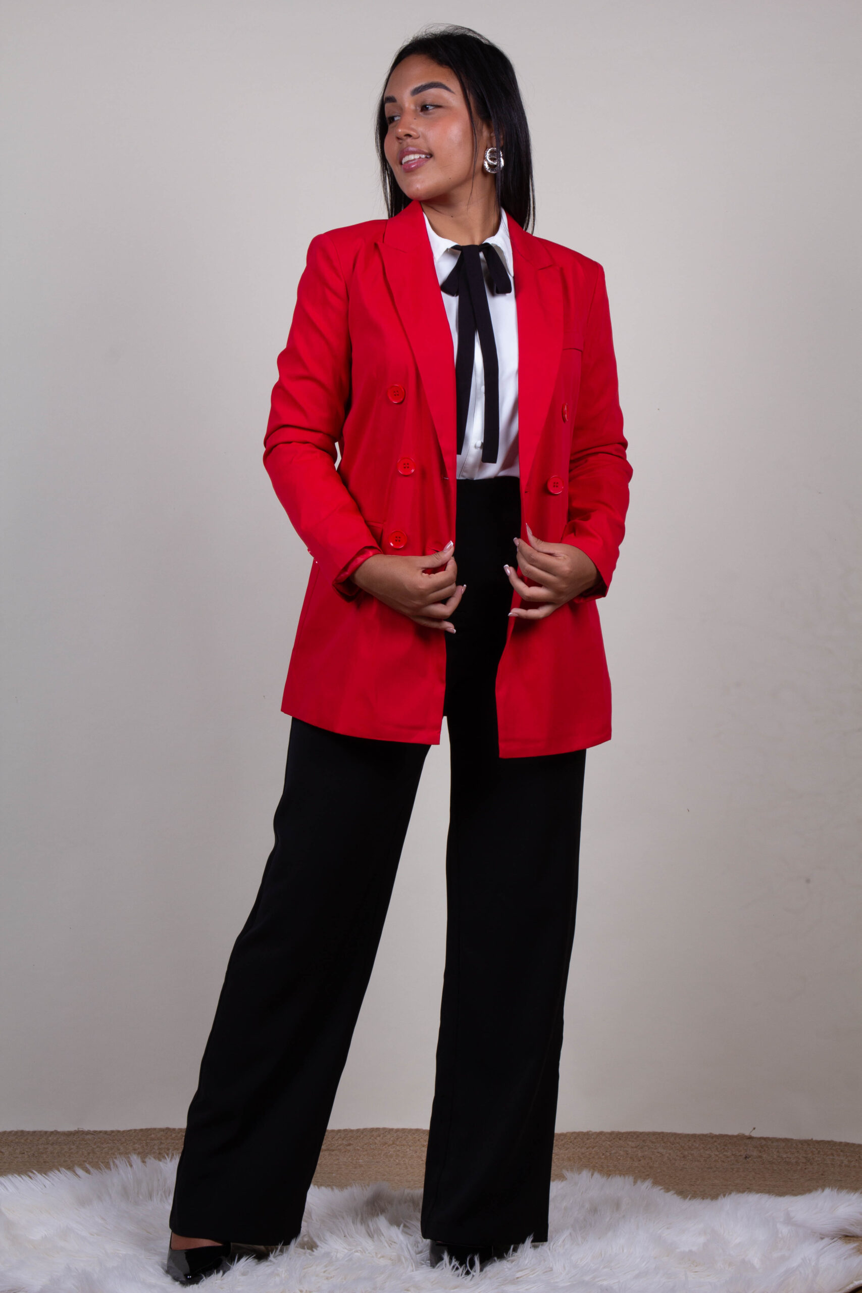 Blazer azul y rojo