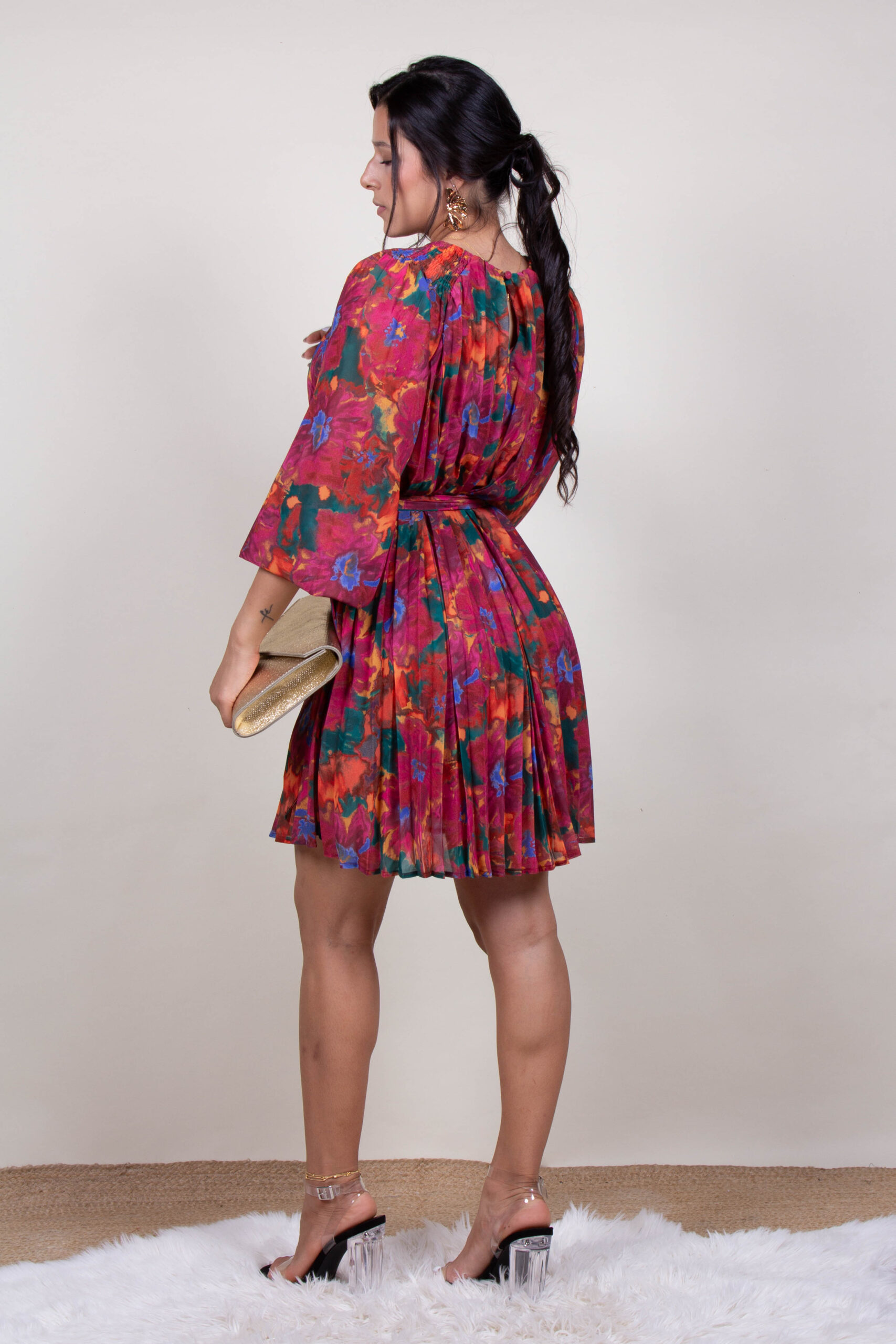 Vestido corto estampado