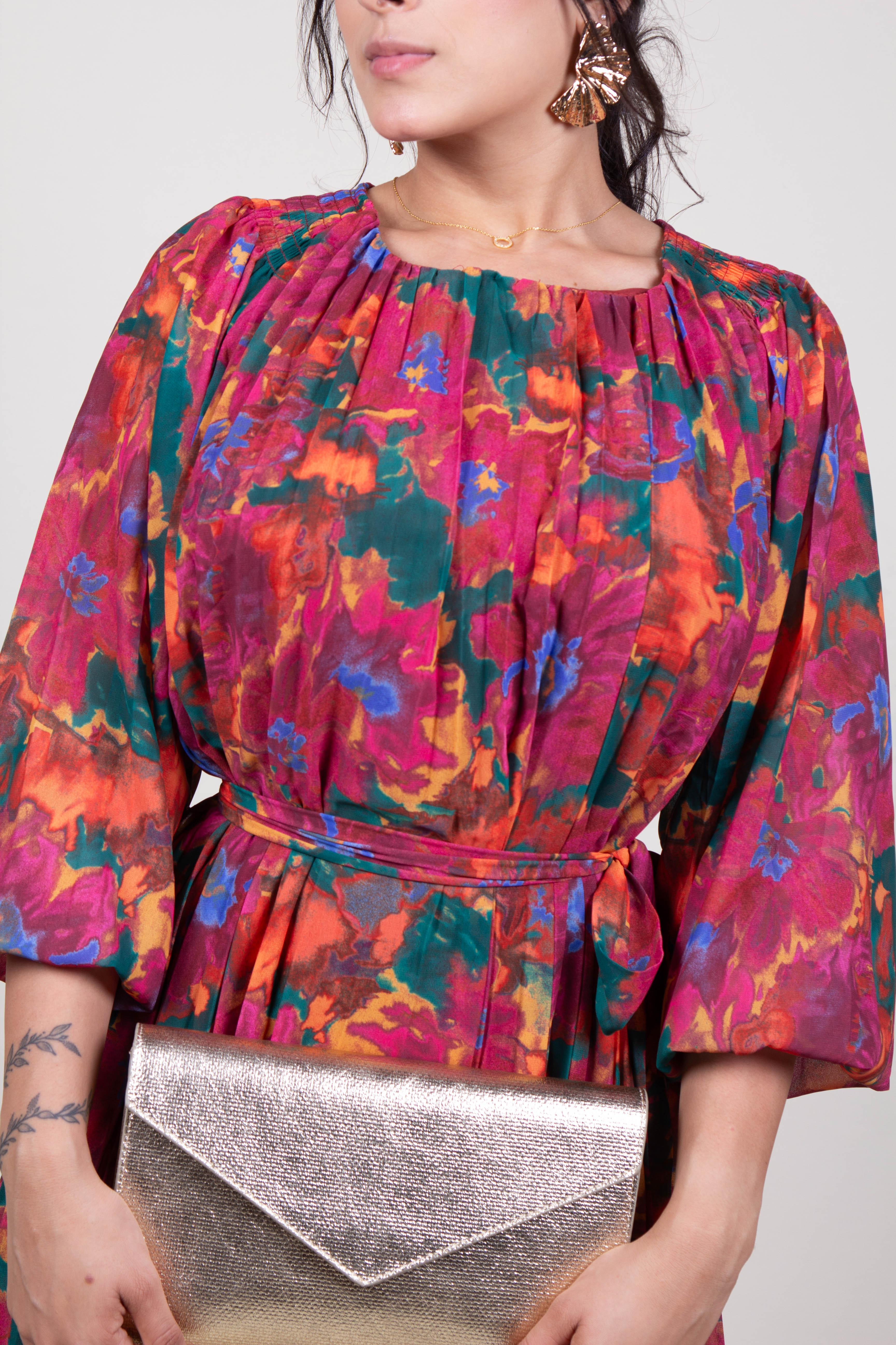 Vestido corto estampado