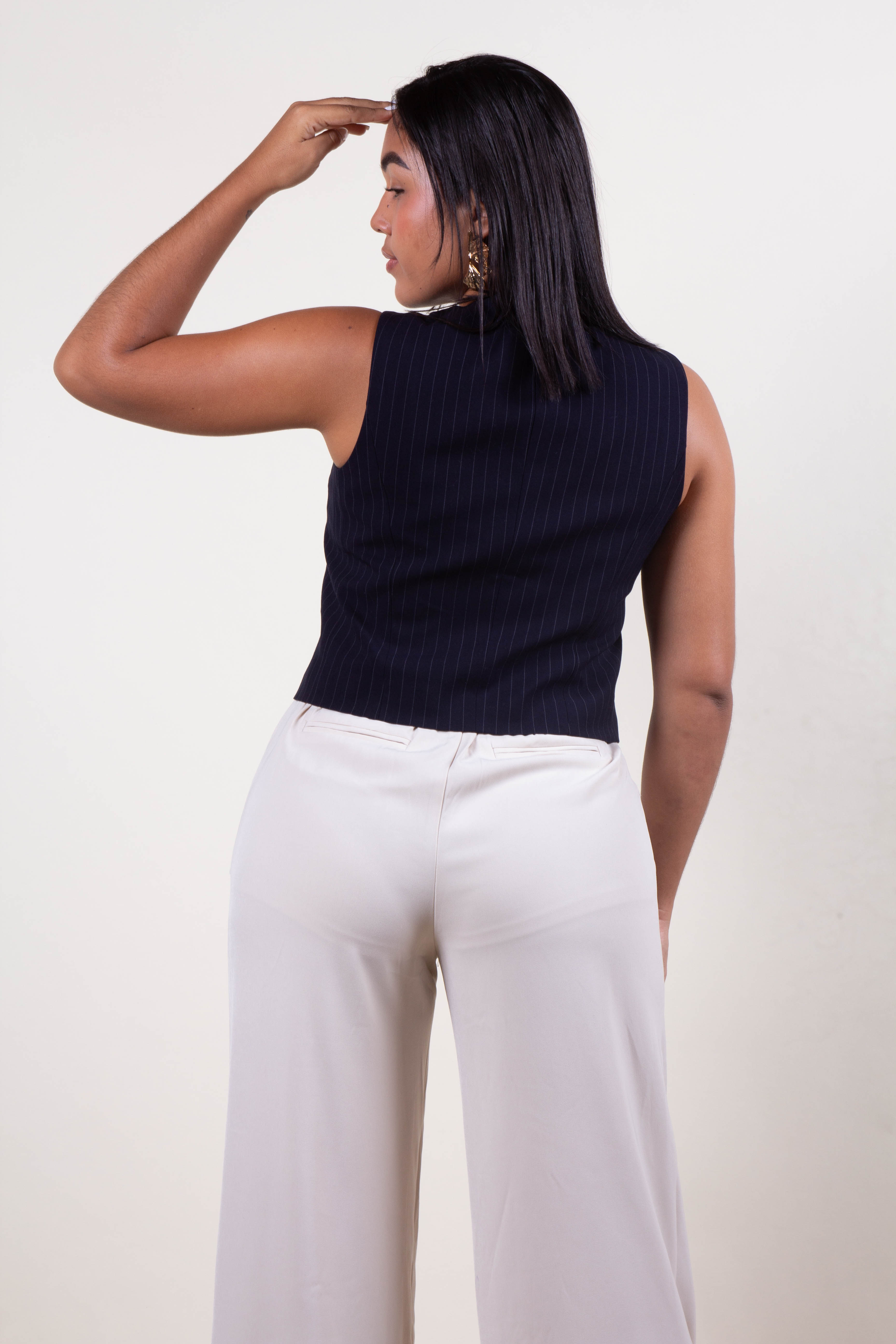 Chaleco Azul de Rayas