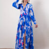 Vestido azul estampado