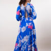 Vestido azul estampado