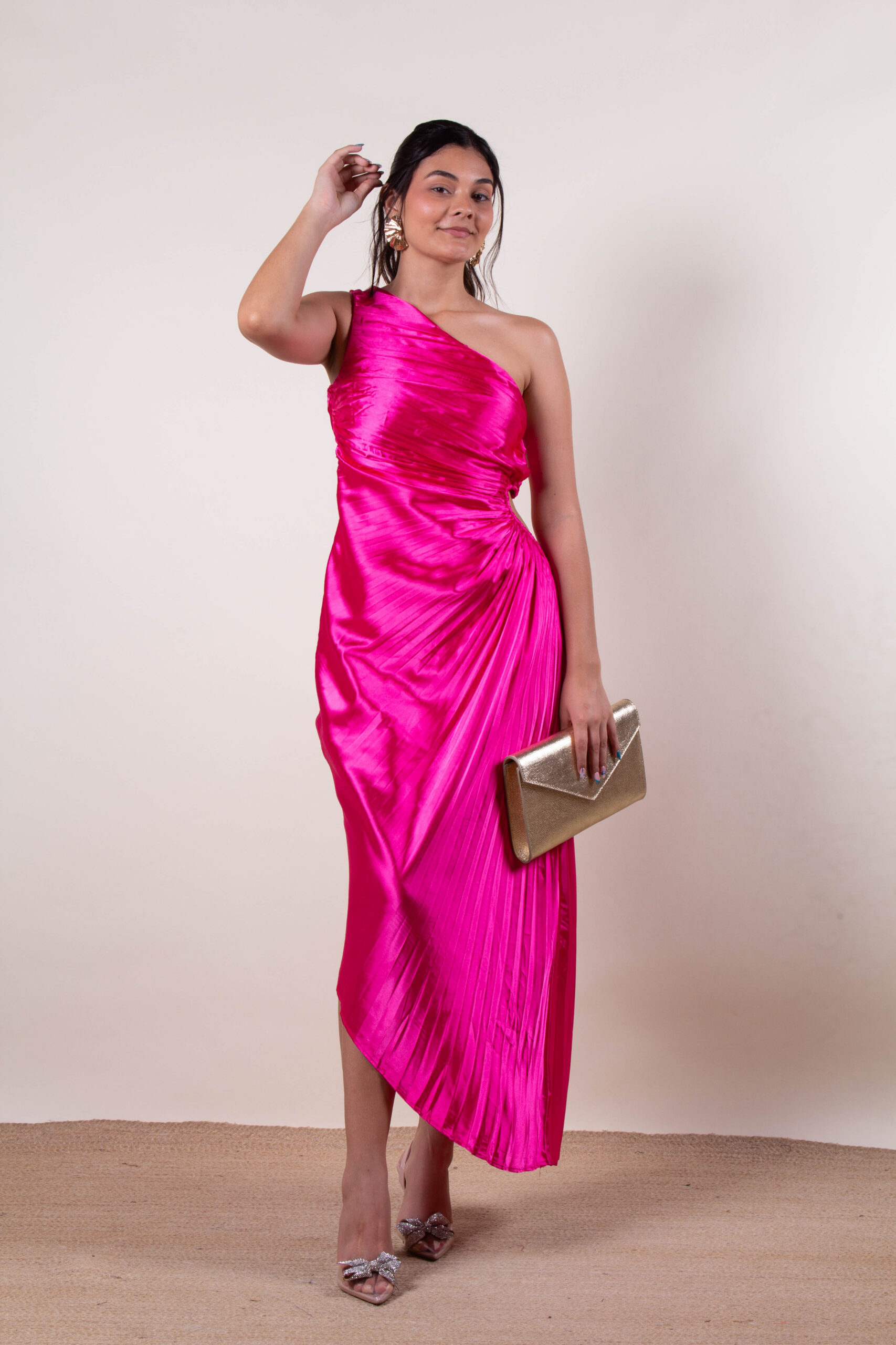 Vestido elegante satinado