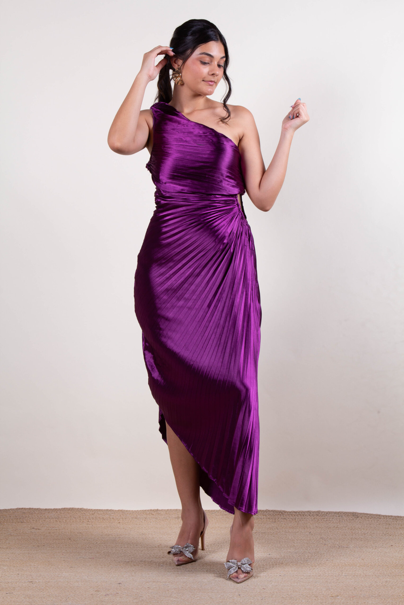 Vestido elegante satinado