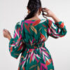 Vestido estampado verde