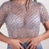 Blusa de lentejuelas y perlas