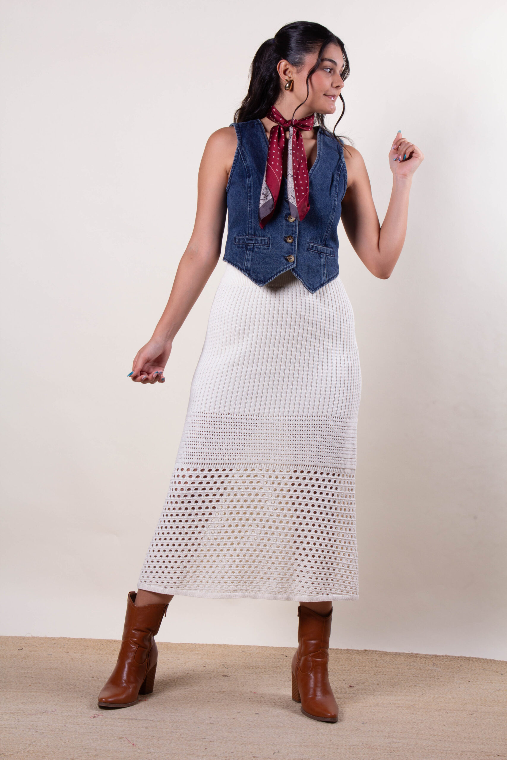 Falda Beige