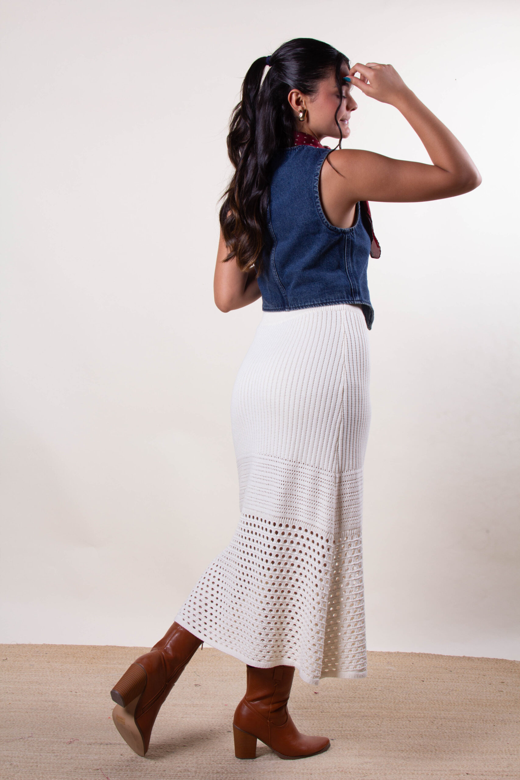 Falda Beige