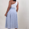 Vestido blanco con celeste