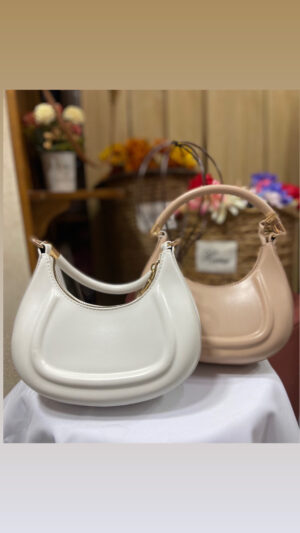 Bolso Beige, Negro, Lila, Blanco