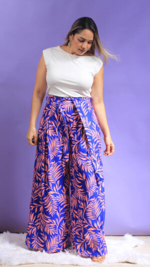 Pantalon palazo estampado