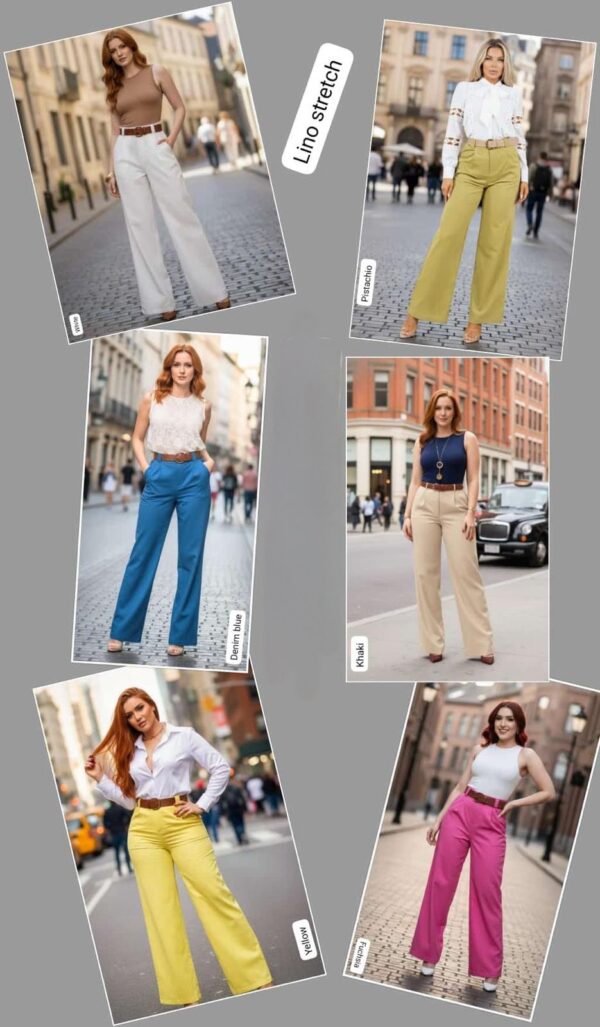 Pantalones lino strech