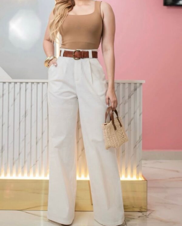 Pantalones lino strech