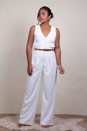 Enterizo Blanco,Kahaki