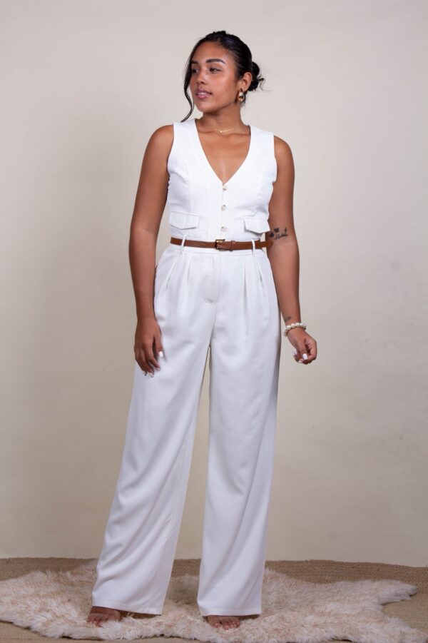 Enterizo Blanco,Kahaki