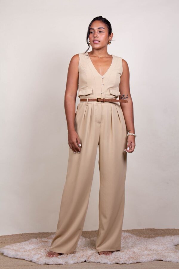 Enterizo Blanco,Kahaki