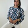 Blusa turquesa estampada