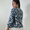 Blusa turquesa estampada